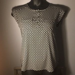 New York & Co black and white blouse